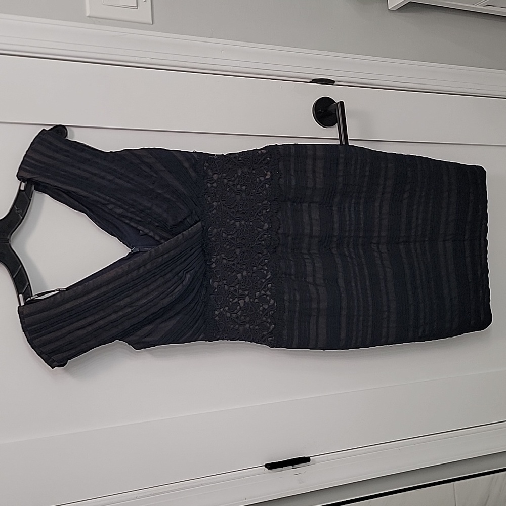 Tadashi Shoji navy cocktail dress